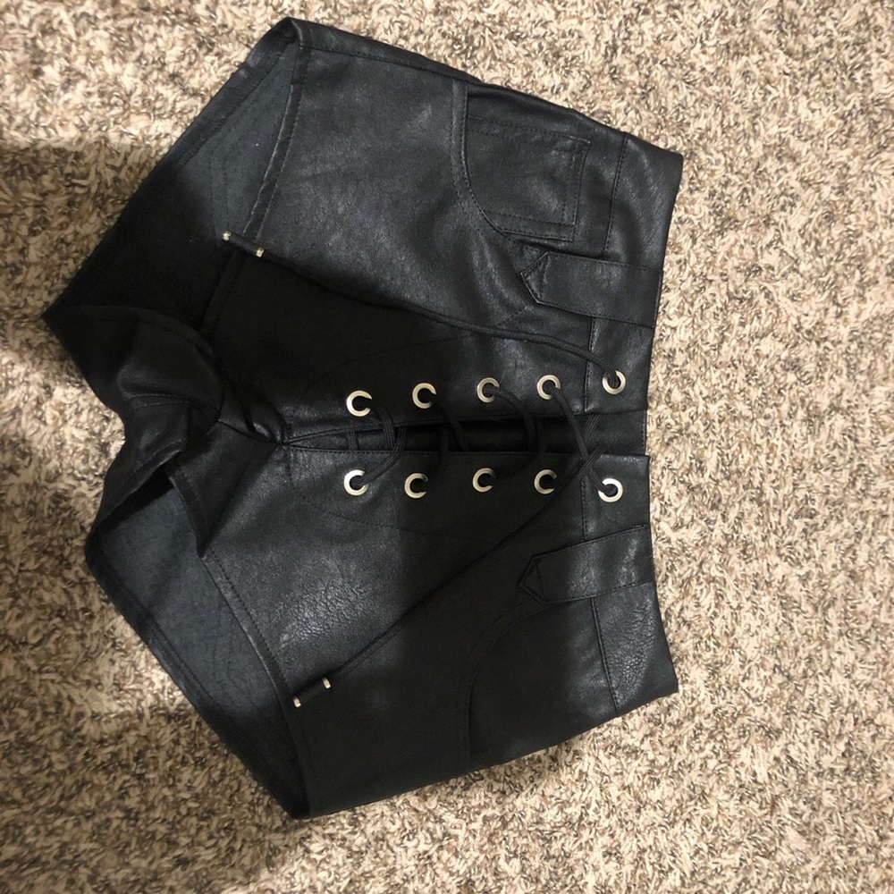 Black Princess Polly Skylar Lace Up Short